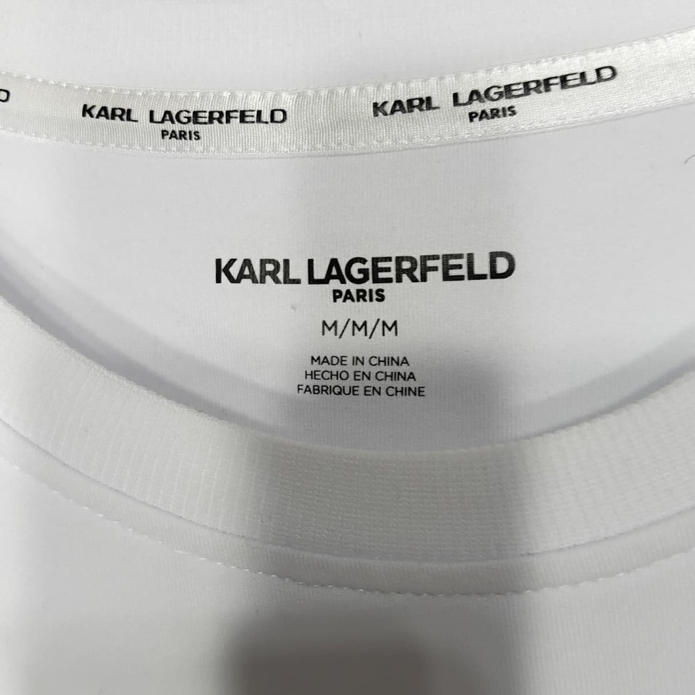 Karl lagerfield White Sweatshirt with Floral Perfum brand new w out tags size M - Picture 11 of 13